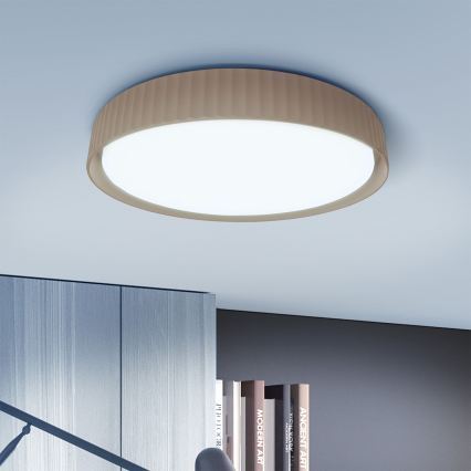 Brilagi - LUCIA Dimmable LED Ceiling Light LED/48W/230V 3000–6500K Ø 41 cm brown + remote control