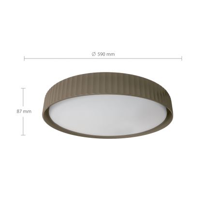 Brilagi - LUCIA dimmable LED ceiling light LED/60W/230V 3000–6500K Ø 59 cm taupe + remote control