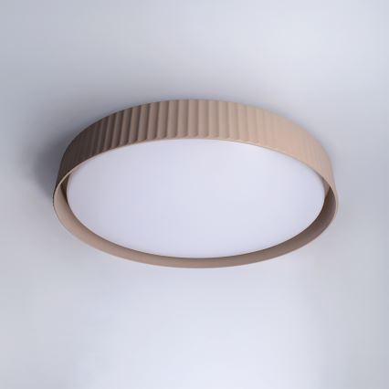 Brilagi - LUCIA LED dimmable ceiling light LED/60W/230V 3000-6500K diam. 59 cm taupe + remote control