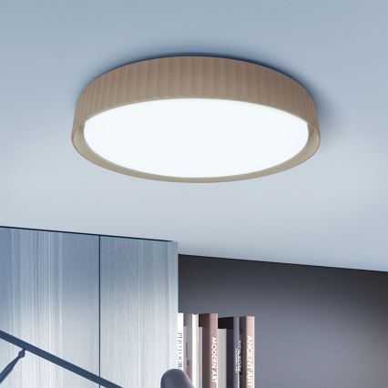 Brilagi - LED Dimmable Ceiling Light LUCIA LED/60W/230V 3000-6500K dia. 59 cm brown + remote control