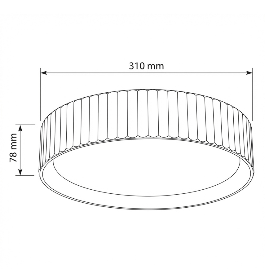 Brilagi - LUCIA LED Ceiling Light, 24W/230V, diameter 31 cm, grey