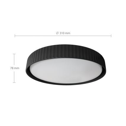 Brilagi - LUCIA LED Ceiling Light LED/24W/230V Ø 31 cm, Black