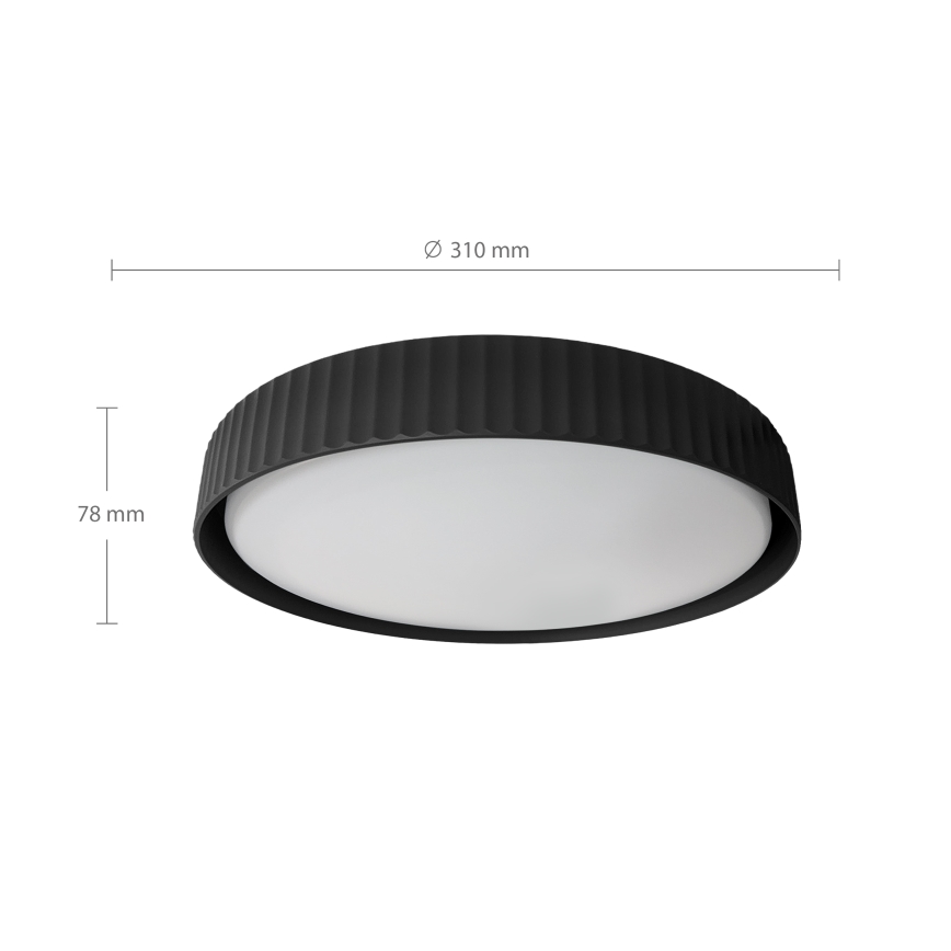 Brilagi - LUCIA LED Ceiling Light LED/24W/230V Ø 31 cm, Black