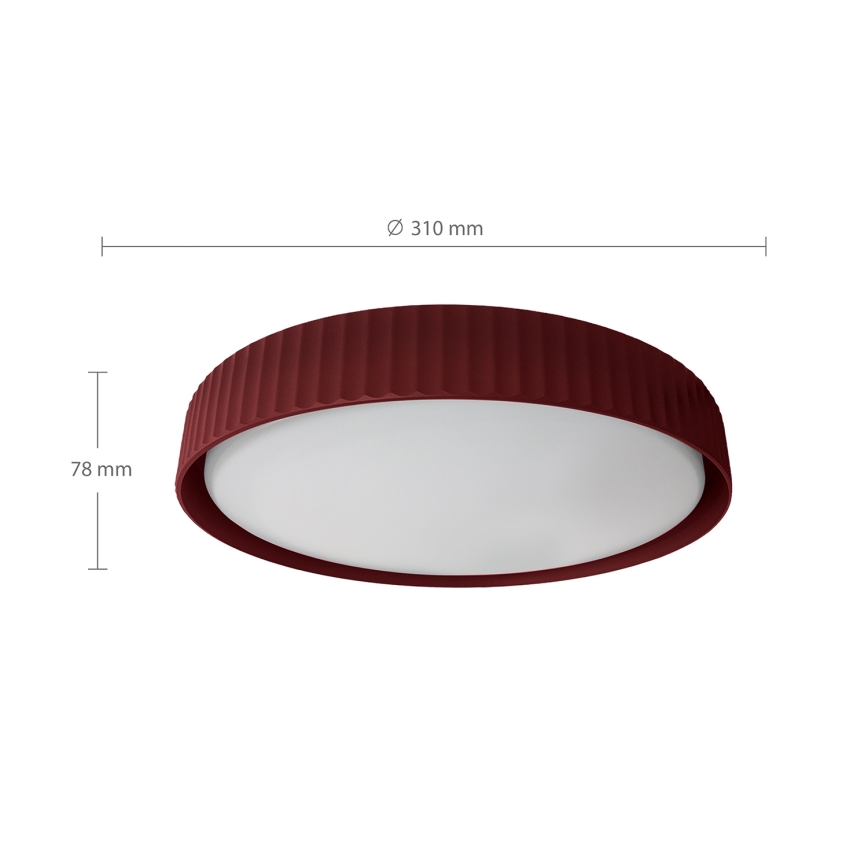 Brilagi - LUCIA LED ceiling light LED/24W/230V, Ø 31 cm, red