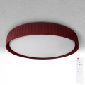 Brilagi - LUCIA LED Dimmable Ceiling Light, 60W / 230V, 3000–6500K, Ø 59 cm, Red + Remote Control