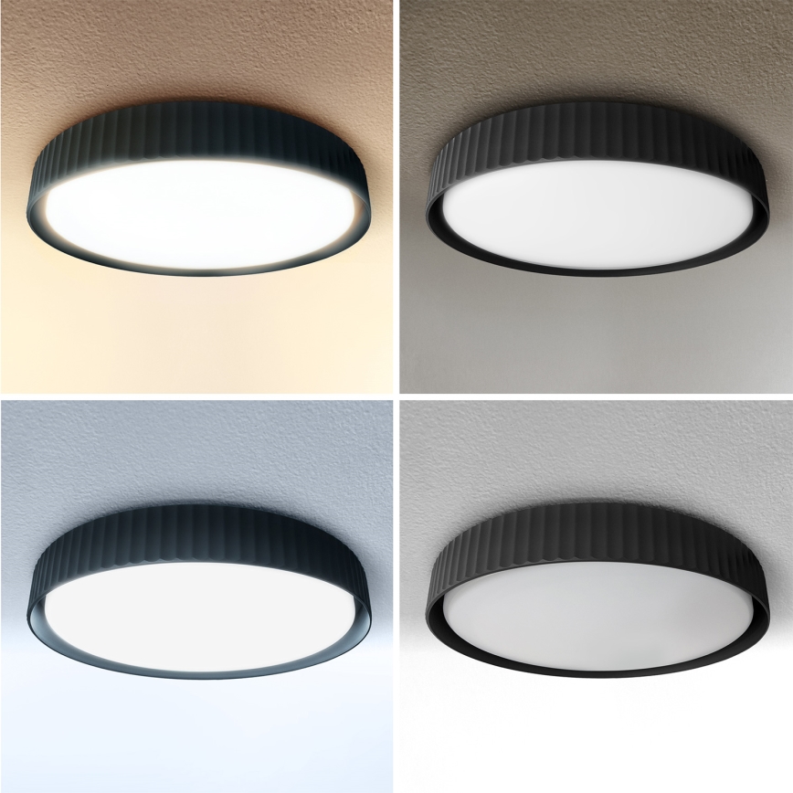 Brilagi - LUCIA Dimmable LED Ceiling Light LED/48W/230V 3000-6500K Ø41 cm Black + Remote Control