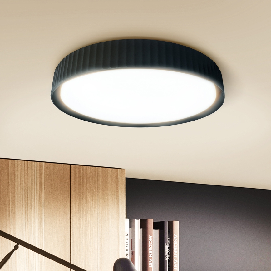 Brilagi - LUCIA Dimmable LED Ceiling Light LED/48W/230V 3000-6500K Ø41 cm Black + Remote Control