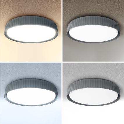 Brilagi - Dimmable LED Ceiling Light LUCIA LED/48W/230V 3000-6500K Ø 41 cm grey + remote control
