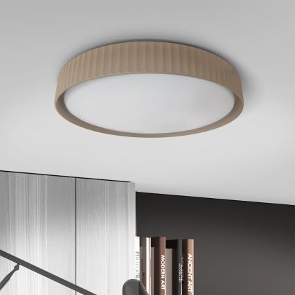 Brilagi - LUCIA LED Dimmable Ceiling Light LED/60W/230V 3000-6500K Ø 59 cm brown + remote control