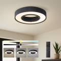 Brilagi - LUMIX Dimmable LED Ceiling Light LED/48W/230V 3000-6000K, Black, dia. 50 cm + Remote Control