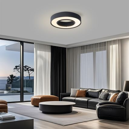 Brilagi - LUMIX Dimmable LED Ceiling Light LED/48W/230V 3000-6000K, Black, dia. 50 cm + Remote Control