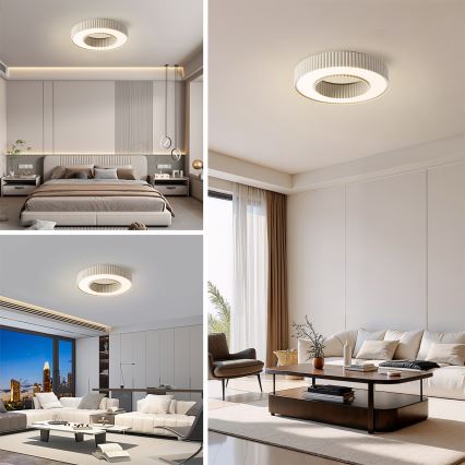 Brilagi - LED Dimmable Ceiling Light LUMIX LED/48W/230V 3000-6000K beige dia. 50 cm + remote control