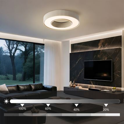 Brilagi - LED Dimmable Ceiling Light LUMIX LED/48W/230V 3000-6000K beige dia. 50 cm + remote control