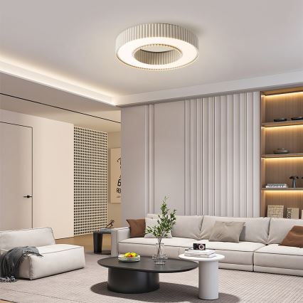 Brilagi - LED Dimmable Ceiling Light LUMIX LED/48W/230V 3000-6000K beige dia. 50 cm + remote control