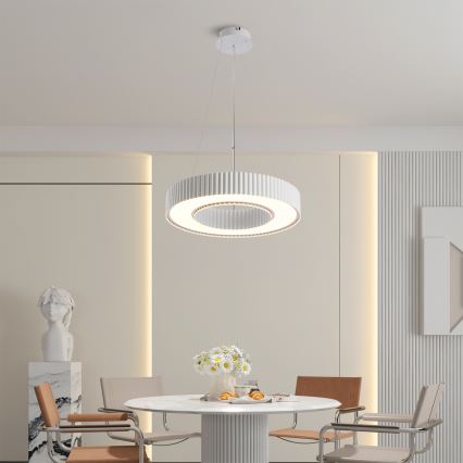 Brilagi - LUMIX Dimmable LED Pendant on Cable LED/48W/230V 3000–6000K White Ø 50 cm + Remote Control