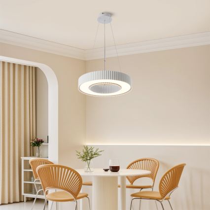 Brilagi - LUMIX Dimmable LED Pendant on Cable LED/48W/230V 3000–6000K White Ø 50 cm + Remote Control