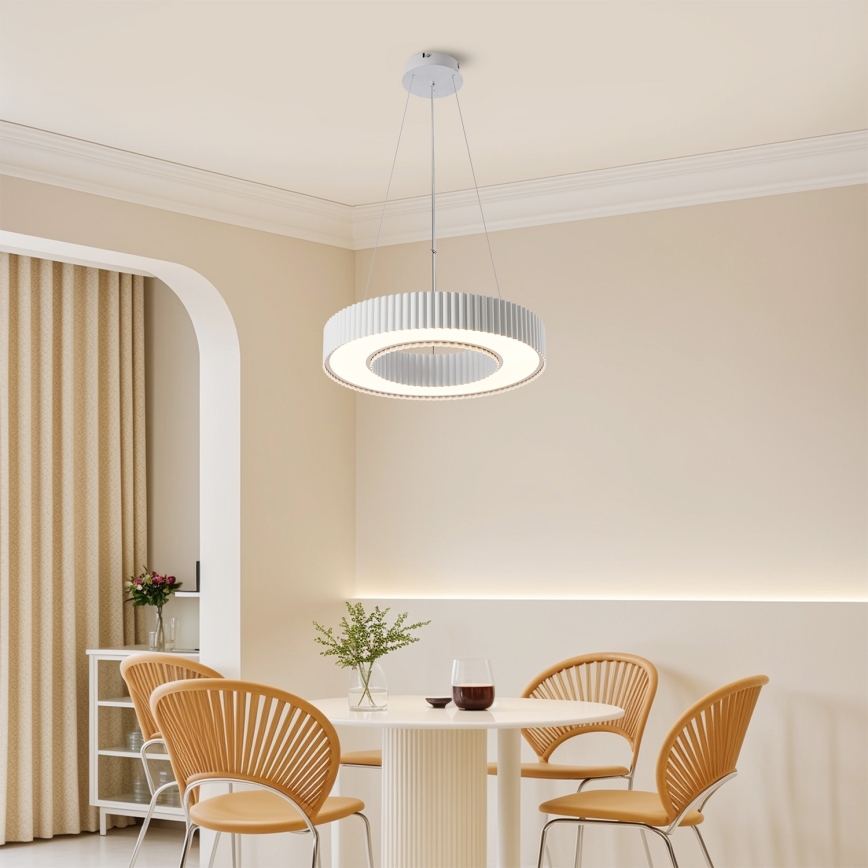 Brilagi - LUMIX Dimmable LED Pendant on Cable LED/48W/230V 3000–6000K White Ø 50 cm + Remote Control