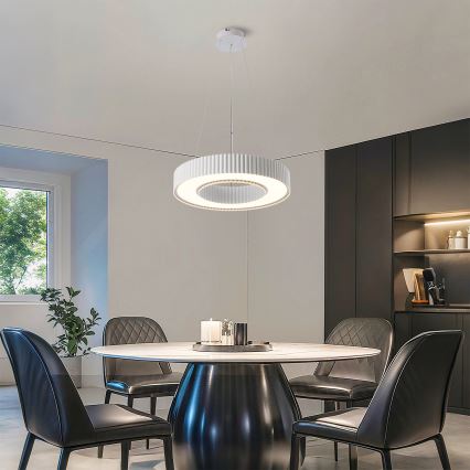 Brilagi - LUMIX Dimmable LED Pendant on Cable LED/48W/230V 3000–6000K White Ø 50 cm + Remote Control
