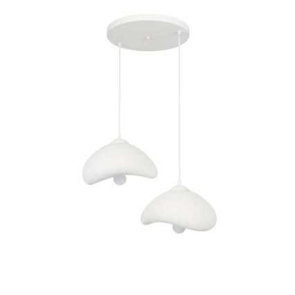 Brilagi - LUNA cable-suspended pendant light 2xE27/40W/230V, Ø 45 cm, white