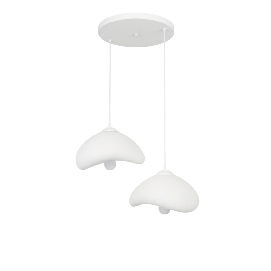 Brilagi - LUNA cable-suspended pendant light 2xE27/40W/230V, Ø 45 cm, white