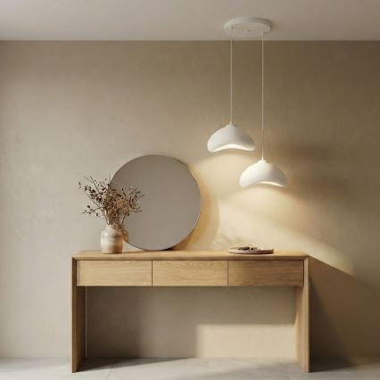 Brilagi - LUNA cable-suspended pendant light 2xE27/40W/230V, Ø 45 cm, white