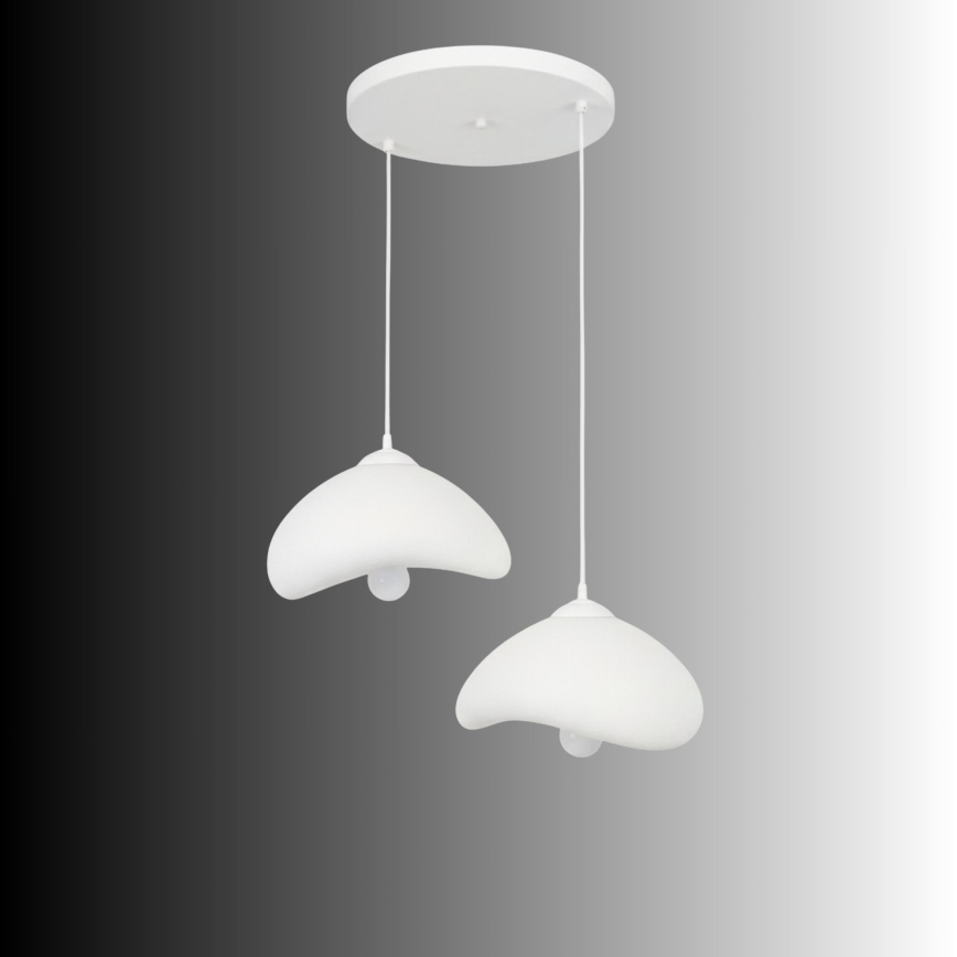 Brilagi - LUNA cable-suspended pendant light 2xE27/40W/230V, Ø 45 cm, white