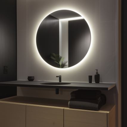 Brilagi - LUNA LED Bathroom Mirror LED/32W/230V Ø 100 cm IP44 CRI 90 Dimmable +CCT