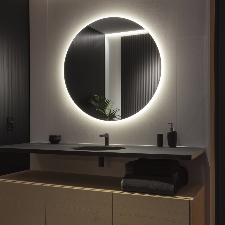 Brilagi - LUNA LED Bathroom Mirror LED/32W/230V Ø 100 cm IP44 CRI 90 Dimmable +CCT