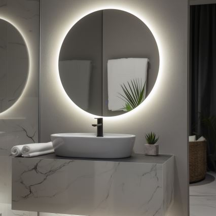 Brilagi - LUNA LED Bathroom Mirror LED/26W/230V dia. 80 cm IP44 CRI 90 dimmable + CCT