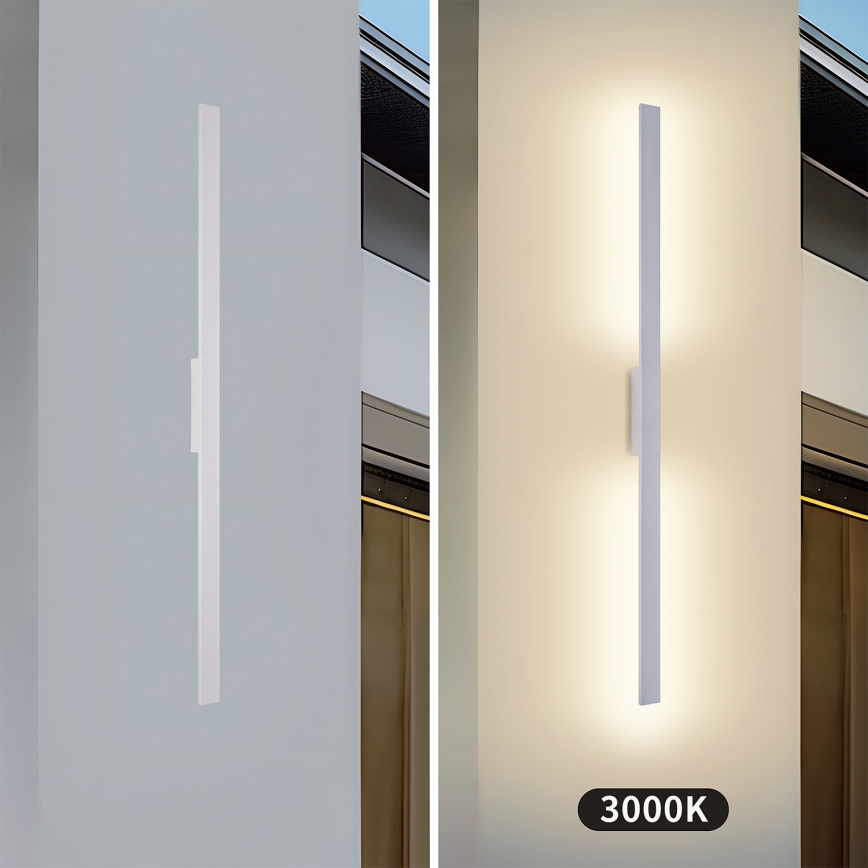Brilagi - LUNA LED Outdoor Wall Light LED/24W/230V 3000K IP65 100 cm White CRI 90