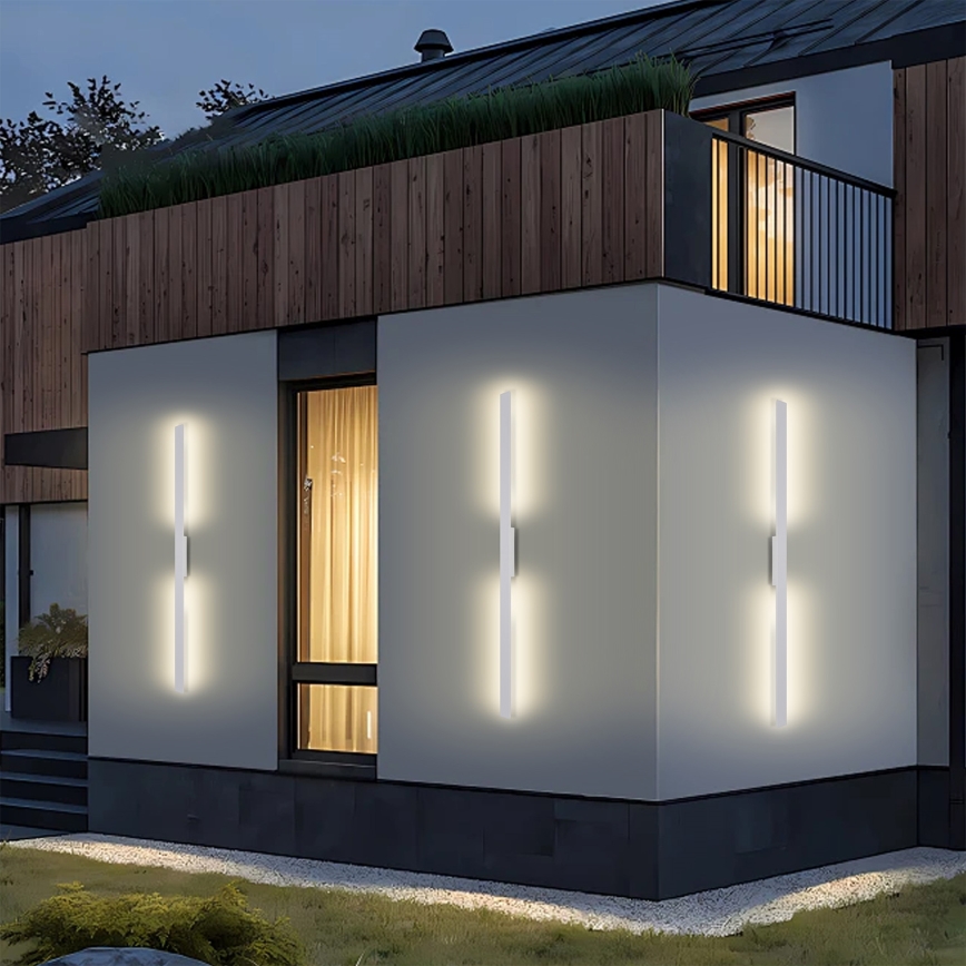 Brilagi - LUNA LED Outdoor Wall Light LED/24W/230V 3000K IP65 100 cm White CRI 90