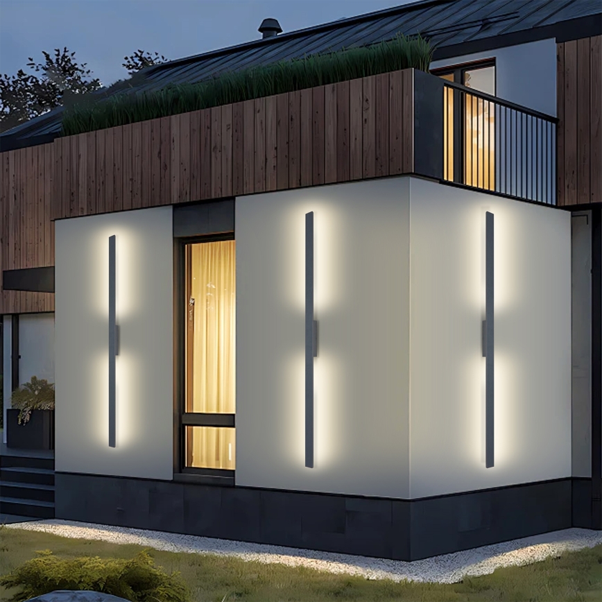 Brilagi - LUNA LED Outdoor Wall Light 30W/230V 3000K IP65 150 cm Anthracite CRI 90