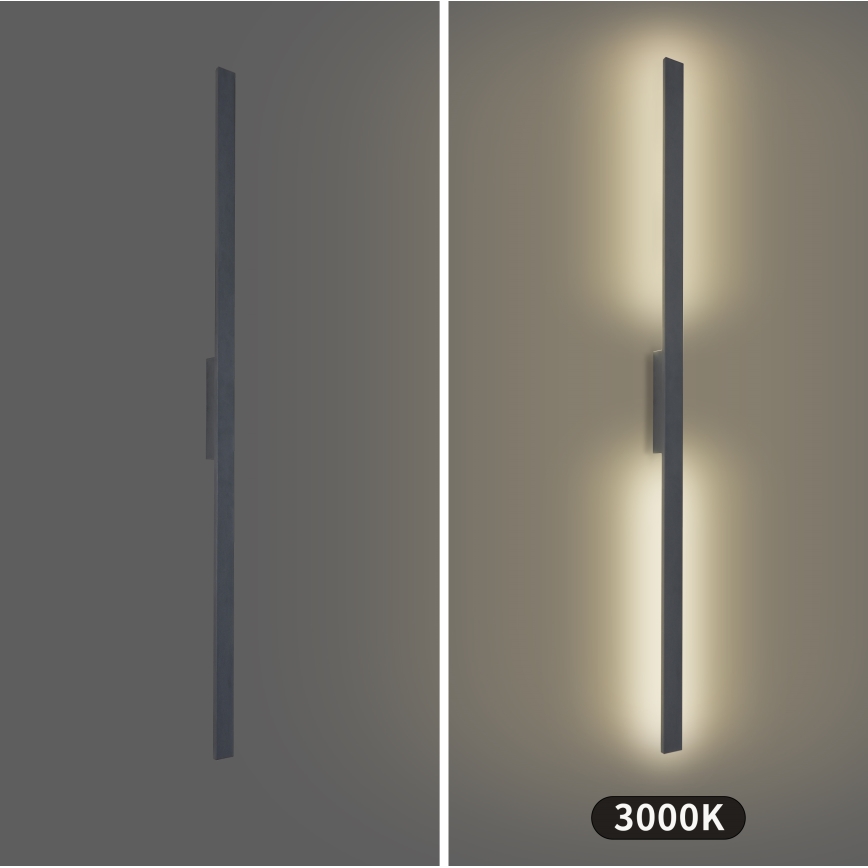 Brilagi - LUNA LED Outdoor Wall Light 30W/230V 3000K IP65 150 cm Anthracite CRI 90