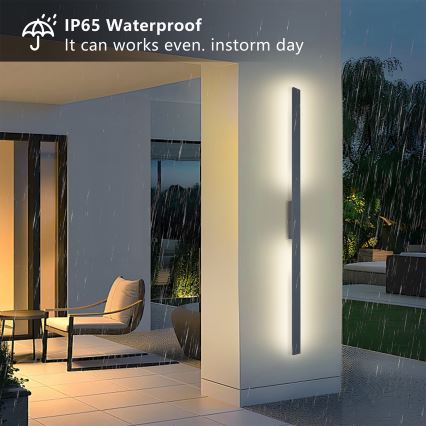 Brilagi - LUNA LED Outdoor Wall Light 30W/230V 3000K IP65 150 cm Anthracite CRI 90