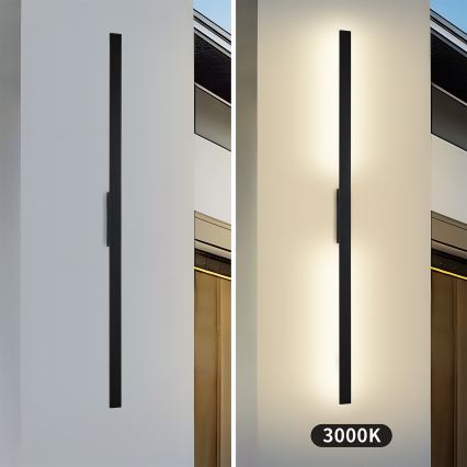 Brilagi - LED Outdoor Wall Light LUNA LED/30W/230V 3000K IP65 150 cm black CRI 90