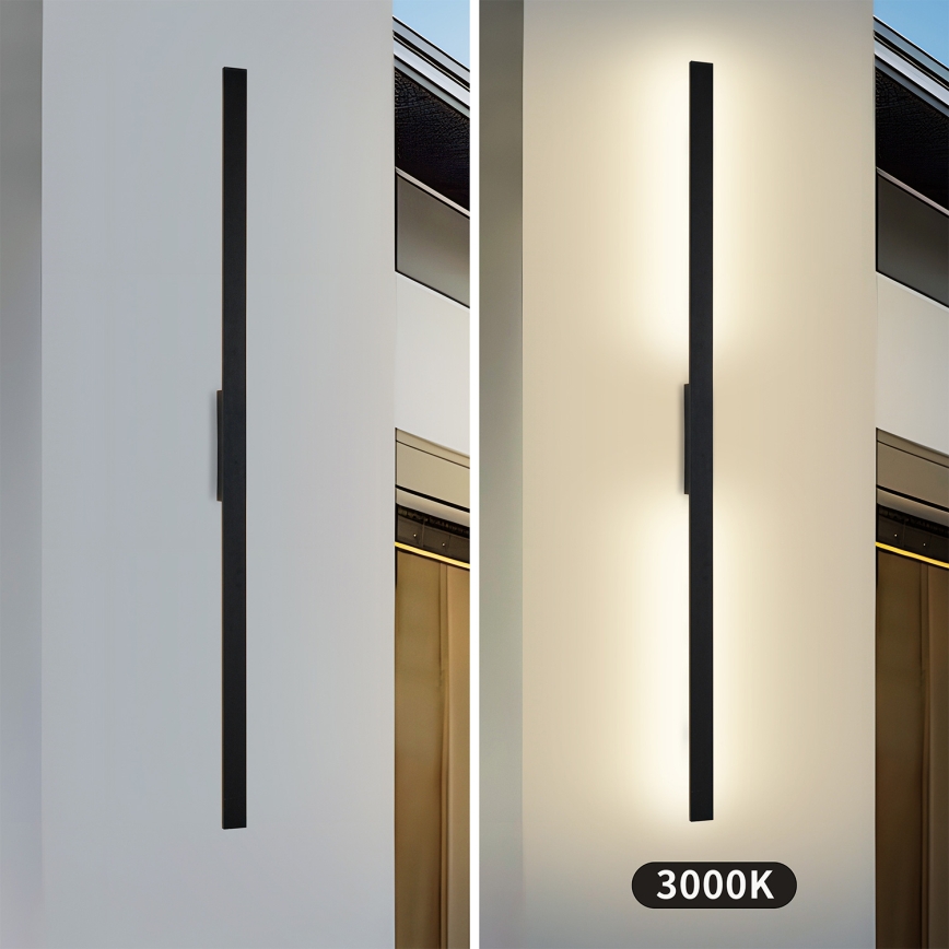 Brilagi - LED Outdoor Wall Light LUNA LED/30W/230V 3000K IP65 150 cm black CRI 90