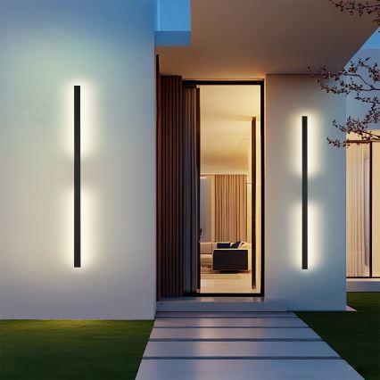 Brilagi - LED Outdoor Wall Light LUNA LED/30W/230V 3000K IP65 150 cm black CRI 90
