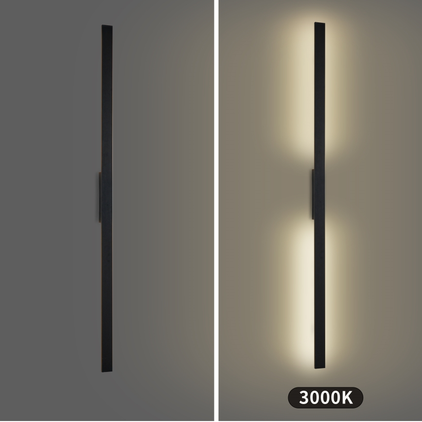 Brilagi - LED Outdoor Wall Light LUNA LED/30W/230V 3000K IP65 150 cm black CRI 90