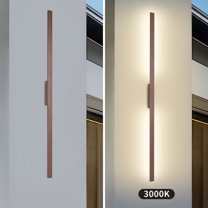 Brilagi - LUNA LED Outdoor Wall Light LED/30W/230V 3000K IP65 150 cm brown CRI 90