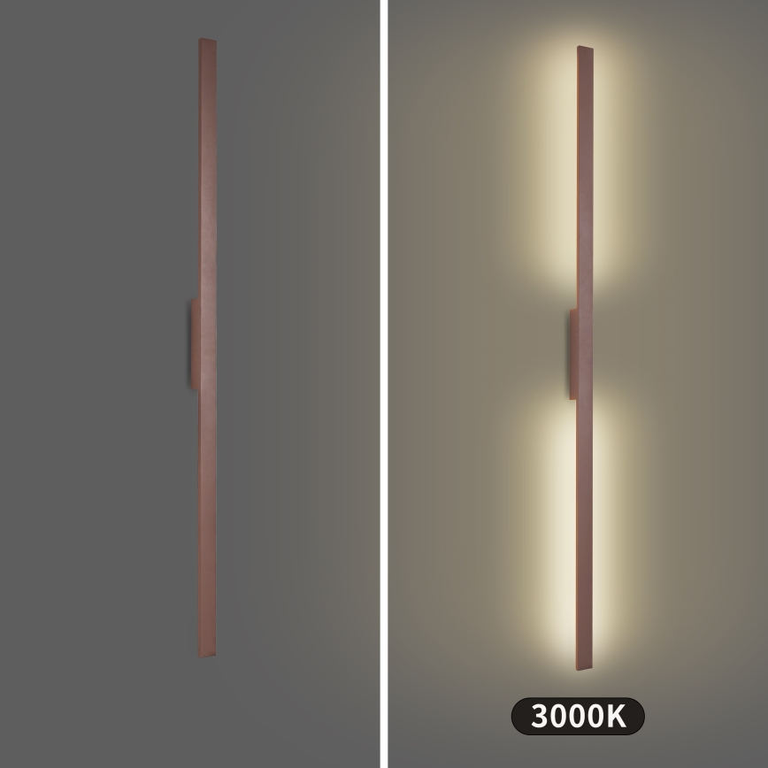 Brilagi - LUNA LED Outdoor Wall Light LED/30W/230V 3000K IP65 150 cm brown CRI 90