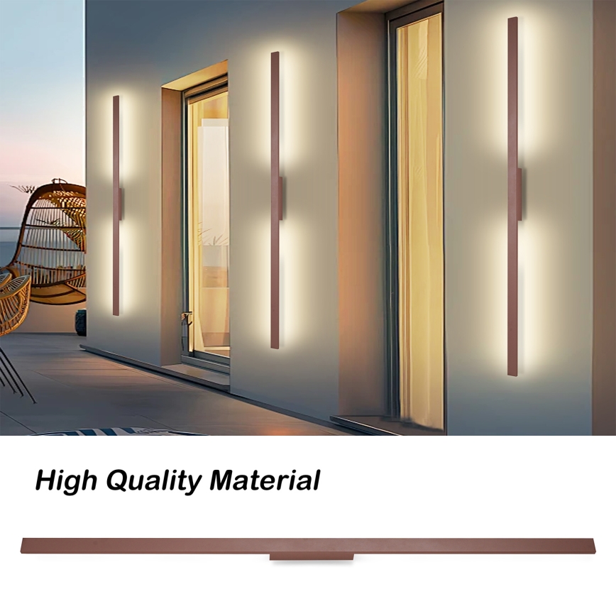 Brilagi - LUNA LED Outdoor Wall Light LED/30W/230V 3000K IP65 150 cm brown CRI 90