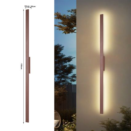 Brilagi - LUNA LED Outdoor Wall Light LED/30W/230V 3000K IP65 150 cm brown CRI 90