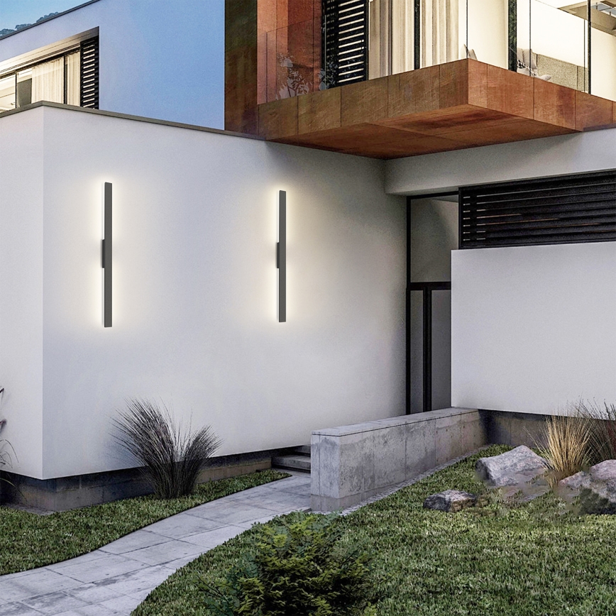Brilagi - LUNA LED Outdoor Wall Light, 24W, 230V, 4000K, IP65, 100 cm, Anthracite, CRI 90