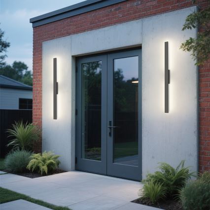 Brilagi - LUNA LED Outdoor Wall Light, 24W, 230V, 4000K, IP65, 100 cm, Anthracite, CRI 90