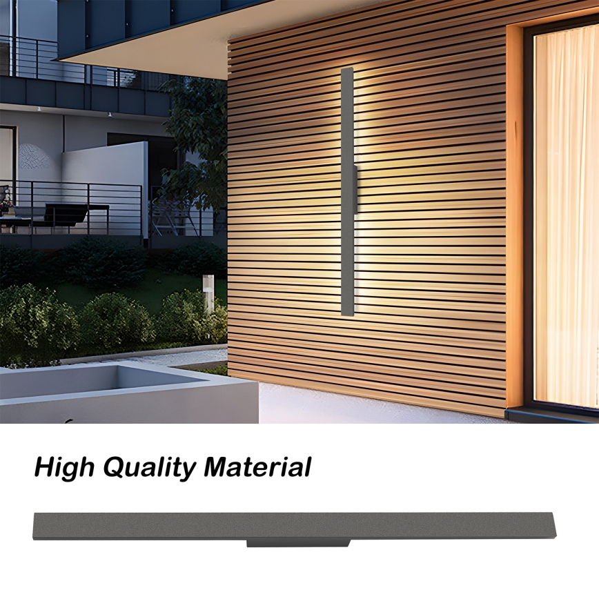 Brilagi - LUNA LED Outdoor Wall Light, 24W, 230V, 4000K, IP65, 100 cm, Anthracite, CRI 90