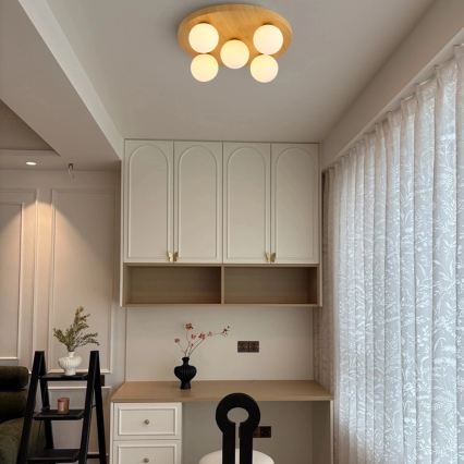 Brilagi - LUND WOOD ceiling light 5xG9/9W/230V, Ø 40 cm, wood