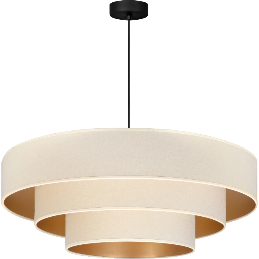 Brilagi - LUNETA cable-hung pendant lamp 3xE27/60W/230V, Ø 80 cm, cream/gold