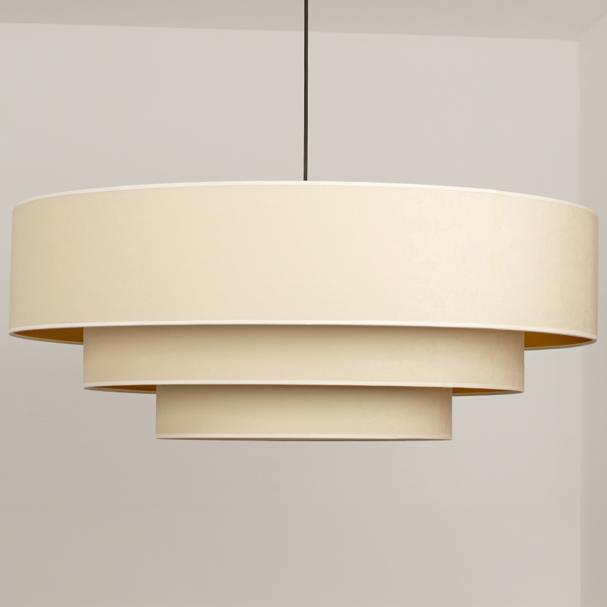 Brilagi - LUNETA cable-hung pendant lamp 3xE27/60W/230V, Ø 80 cm, cream/gold