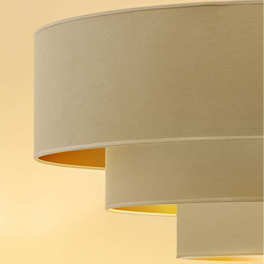 Brilagi - LUNETA cable-hung pendant lamp 3xE27/60W/230V, Ø 80 cm, cream/gold