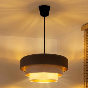 Brilagi - LUNETA Cable pendant 1xE27/60W/230V diam. 40 cm brown/beige/cream